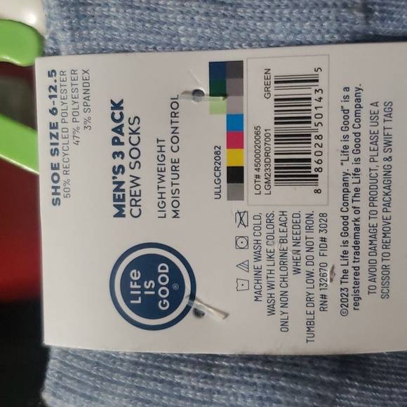 Life is Good Unplug camping mens crew socks bundle new - Picture 3 of 3